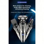 Men's 3 In 1 Electric Shaver Portable Travel Grooming Tool 1 Unit Birthday Gift Whole Body Washable 3D Floating Head Multi-function Beard Nose Hair Trimme Rechargeable Floating Blade Beard Nose Hair Trimmer Father's Day - Image 6