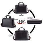 Men's leather handbag, top layer cowhide briefcase, leather laptop bag, diagonal cross office bag - Image 4