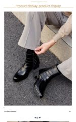 Luxury Men Boots Leather Chelsea Boots High Top Buckle Strap Formal Shoes Black British Style Ankle Boots Pointed Toe Brown Boot - Image 15