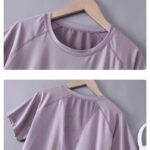 DRUR Yoga Tops Sportswear Woman Gym Shirts Breathable Quick Dry Short Sleeve Workout T Shirt Jogger Running T Shirt Yogawear New - Image 2