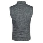 Autumn winter men's knit velvety fashion zipper top vest - Image 2