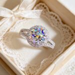 925 Sterling Silver 2ct Round Cut Moissanite Engagement Ring Wedding Band for Women Bridal Promise Fine Jewelry Gift - Image 5