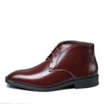 Men's Pointed Toe Ankle Boots Lace‑Up Leather Business Formal Dress Shoes Male High Top Footwear Man Chelsea Boots Comfy Botas - Image 19