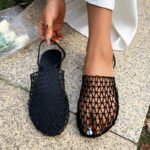 Summer Mesh Sandals Women Casual Ballet Flats Hollow Out Beach Shoes Woman Loafers Summer Closed Toe Mules Sandalias Mujer - Image 2