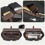 Messenger Bag Men Canvas 15.6 Inch Computer Laptop Bag Waterpfoof Satchel Bags For Men Work Office - Image 4