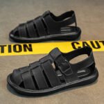 Summer New Men's Sandals High Quality Leather Roman Shoes Men Casual Beach Shoes Luxury Hollow Out Sandalias Male Big Size 38-48 - Image 5