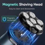 Solimpia Smart Shaver for Men Hair Clippers Electric Razor Magnetic Attraction 6-Blade Home Use Beard Cutter - Image 6