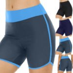 Womens High Stretchy Swim Bottoms Swimming Trunks Boyshorts Summer High Waist Bikini Bottom Bathing Suit Beach Swim Shorts - Image 5