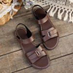 2026 Women Summer Flat Sandals Fashion Metal Buckle Strap Zapatos De Muje Brand Open Toe Casual Beach Roman Shoes for Ladies - Image 6