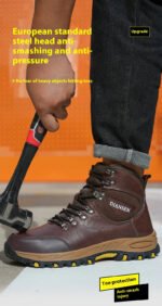 Waterproof Leather Indestructible Men Work Safety Boots Outdoor Military Boots Anti-smash Anti-puncture Industrial Shoes Male - Image 10