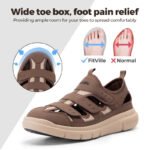 FitVille Summer Men's Wide Width Casual Diabetic Sandals, Lightweight Open Toe Sandals Built-in Arch Support, Effective Foot Pain Relief for Plantar Fasciitis, for Wide & Swollen Feet - Image 4
