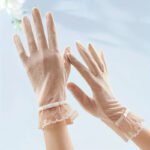 Sun Protection Lace Gloves Summer Touchscreen Breathable Non-Slip Driving Gloves Elegant Lace Design for Women Outdoor Shopping - Image 2