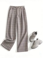 SLTNX 2026 Retro Chic Plaid Pants Women's Loose Pants Fashion Street Casual Pants Office Wear - Image 4