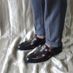 Genuine Leather Mens Classic Summer Dress Sandals Buckle Strap Black Brown Closed Toe Business Party Casual Formal Shoes for Men - Image 2