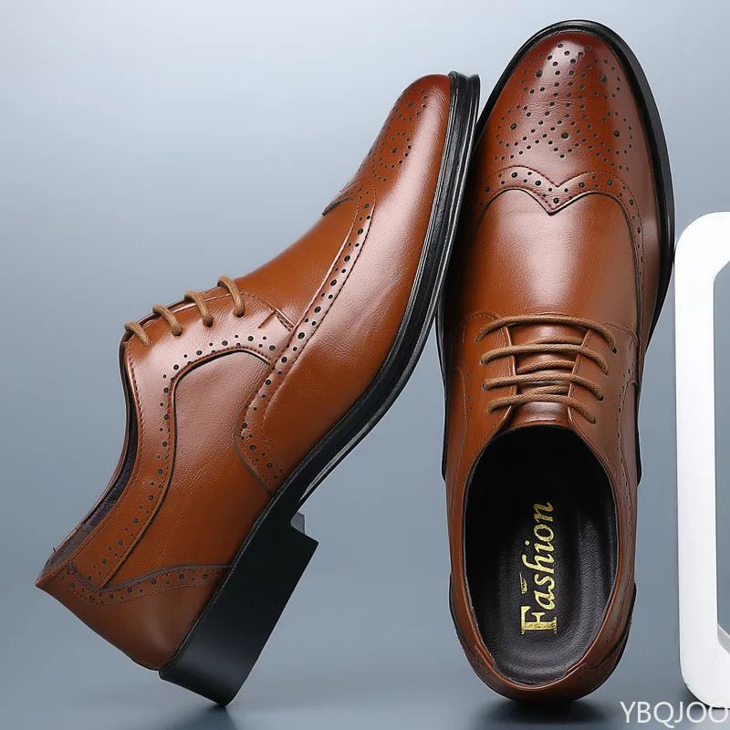 S3c5192845bae43789ac4b9cac5914a34r.jpg Large size fashionable men's office formal shoes low cut daily comfortable pointed multifunctional men's wedding men's shoes - Image 1