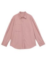 CHIC VEN Fashion Women Shirt Loose Casual Pink Long Sleeve Vintage Cotton Female Blouses Spring Summer 2026 Woman Jacket - Image 5
