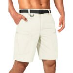 Mens Cargo Hiking Shorts Water Resistant Quick Dry Lightweight Breathable Tactical Shorts with Nylon Belt - Image 34