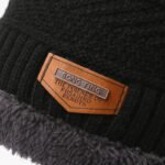 Men's Windproof Hat Outdoor Travel Leisure Winter Scarf Gloves Three-Piece Neck One Plus Cashmere Warm Winter Knitted Hat - Image 3