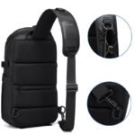Ozuko Chest Bag Cross Bag Men Waterproof USB Man Crossbody Bag Anti-Theft Short Travel Messenger Sling Fashion Designer - Image 4
