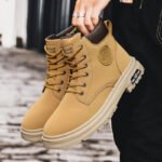 Ankle Boots Men Retro Work Shoes Autumn Winter Thick Bottom High Top Outdoor Boots Leather Waterproof High Quality Chelsea Boots - Image 3