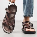 Fashion New Men Gladiators Black Buckle Strap Patent Leather Casual Shoes Summer Rome Breathable Beach Sandals Outdoor Slippers - Image 3
