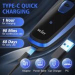Electric Razor for Men Cordless,Men's Electric Shaver,,Pop-up Trimmer,Wet or Dry Rotary Shaver for Men for Travel,USB Fast Charging - Image 5
