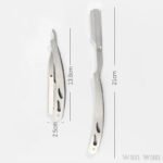 Stainless Steel Razor Holder Golden Men's Manual Folding Straight Edge Shaver Barber Shop Beard Trimmer With Shaving Blade Y1003 - Image 2