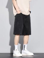 Men's Summer Denim Cargo Shorts Big Size 8XL 7XL 6XL Elastic Waist Straight Baggy Jeans Shorts - Image 9