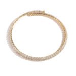 18K Gold Plated Brass Cubic Zirconia Necklace Ice Crystal Transparent Luxury Elegant Fashion Jewelry Gift For Women - Image 4