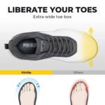 FitVille Men'S Wide Waterproof Spikeless Golf Shoes, High Traction Anti-Slip Sole, Shock Absorption Cushioning Arch Support Professional Golf Trainers, Roomy Toe Box For Wide & Fat Feet - Image 2