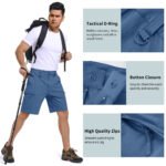 Men's Quick Dry Cargo Shorts Summer Waterproof Hiking Shorts Outdoor Multi-pockets Camping Training Work Shorts Man - Image 14