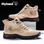 FLYLAND Men's Ankle Boots Casual Leather Shoes Fashion Vintage Hand Stitching Soft Business Handmade Shoes - Image 20