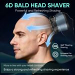 Solimpia Smart Shaver for Men Hair Clippers Electric Razor Magnetic Attraction 6-Blade Home Use Beard Cutter - Image 5