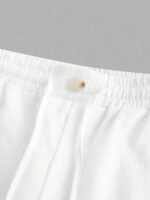 Manfinity Homme Men's Plain Drawstring Waist Casual Versatile Shorts, Summer For Going Out Cotton Material, Comfortable To - Image 6