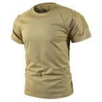 Tactical Short Sleeve T-Shirt Army Military Men's Athletic Tops Workout Gym Training T Shirt Quick Dry Outdoor Hiking Shirt
