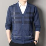 Vintage Men Knitted Sweaters Cadigan Men's Casual Fashion Button Up Cardigans Jackets Autumn Winter Jumper Coat - Image 6