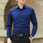 New Plus Size Men Solid Color Business Shirt Fashion Classic Basic Casual Slim White Long Sleeve Shirt Brand Clothes - Image 6