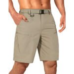 Mens Cargo Hiking Shorts Water Resistant Quick Dry Lightweight Breathable Tactical Shorts with Nylon Belt - Image 27