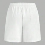 Manfinity Homme Men's Plain Drawstring Waist Casual Versatile Shorts, Summer For Going Out Cotton Material, Comfortable To