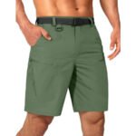 Mens Cargo Hiking Shorts Water Resistant Quick Dry Lightweight Breathable Tactical Shorts with Nylon Belt - Image 35