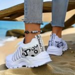 Women Leopard Print Mesh Chunky Platform Sneakers Thick Sole Lace Up Casual Shoes Breathable Non Slip Walking Trainers Multicolor Fashion All Match Daily Outdoor Sports Footwear For Ladies All Seasons Daily Wear - Image 4