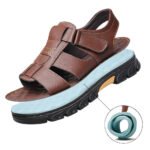Men's New Beach Shoes Cowhide Slippers Outdoor Non-slip Thick-soled Leather Sandals for Me - Image 2