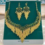 FYUAN Luxury Inlay Rhinestone Necklace Earrings For Women Purple Crystal Water Drop Pendant Wedding Bride Jewelry Sets - Image 3