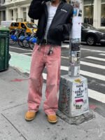 Men's Casual Retro Street Straight Leg Jeans with Pockets - Image 3