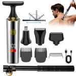 Hatteker Electric Rechargeable Full-Body Hair Trimmer Men's Shaver Grooming Clippers Adjustable Personal Hygiene Hair Removal Device - Image 4