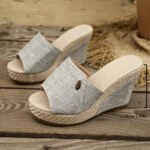 Summer 2026 Outdoor Fashionable Versatile Slope Heel Sandals New Arrival Comfortable Casual Slip-On Women's Shoes - Image 4