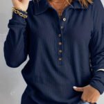 Temperament Woman Shirt Street Loose Shirt Woman Print Button Top Ladies Weekend