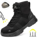 Lightweight Indestructible Steel Toe Safety Work Shoes Puncture Resistant Non Slip Tactical Work Sneakers for Men Women