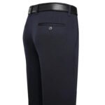 Suit Pants Men Business Casual Trousers Formal Dress Straight Pants Elastic Black Navy Blue Male Clothing - Image 4