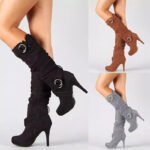 New Fashion Autumn Spring Winter Women Boots Retro Sexy The Knee Long Boots Thin High Heel Boots Platform Women Shoes Plus Size - Image 2